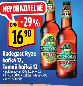 Albert Radegast Ryze hořká 12, Temně hořká 12 nabídka