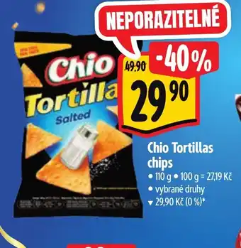 Albert Chio Tortillas chips nabídka