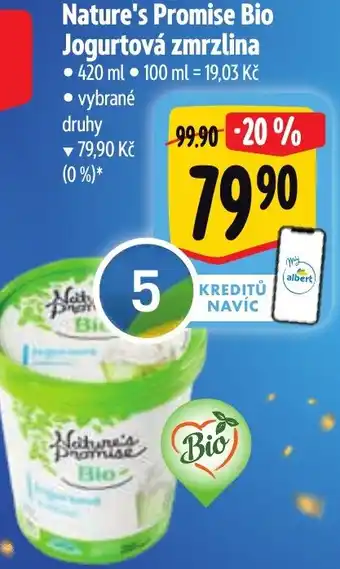 Albert Nature's Promise Bio Jogurtová zmrzlina nabídka