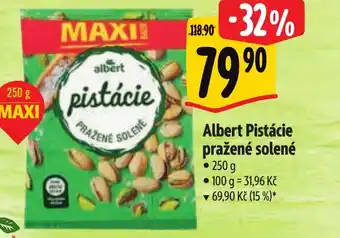 Albert Albert Pistácie pražené solené nabídka