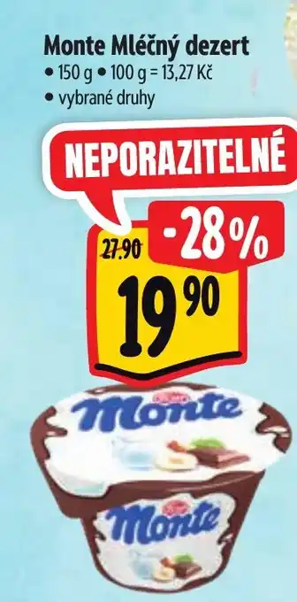 Albert Monte Mléčný dezert nabídka