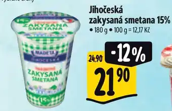 Albert Jihočeská zakysaná smetana 15% nabídka