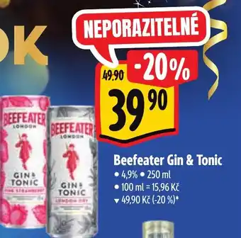 Albert Beefeater Gin & Tonic nabídka