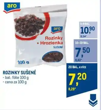 Makro ROZINKY SUŠENÉ nabídka