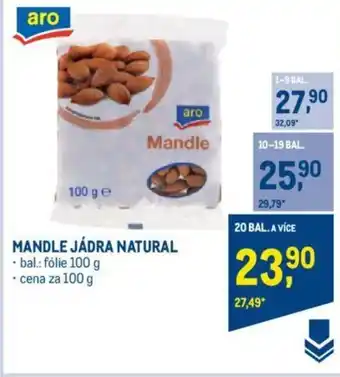 Makro MANDLE JÁDRA NATURAL nabídka