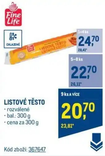 Makro LISTOVÉ TĚSTO nabídka