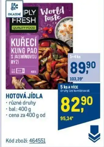Makro HOTOVÁ JÍDLA nabídka
