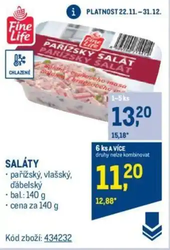 Makro SALÁTY nabídka