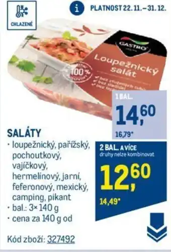 Makro SALÁTY nabídka