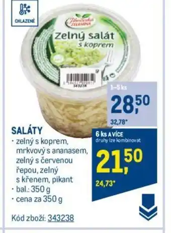 Makro SALÁTY nabídka