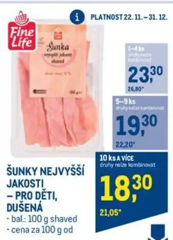 Makro ŠUNKY NEJVYŠŠÍ JAKOSTI - PRO DĚTI, DUŠENÁ nabídka