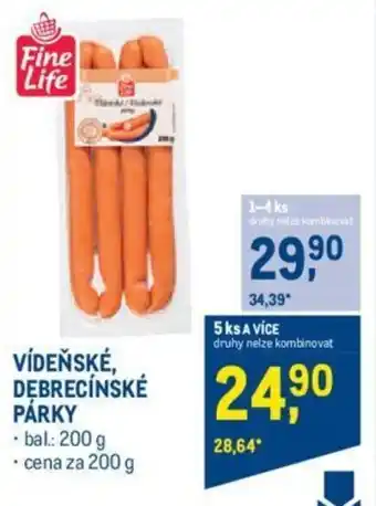 Makro VÍDEŇSKÉ, DEBRECÍNSKÉ PÁRKY nabídka