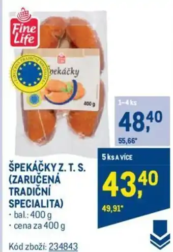 Makro ŠPEKÁČKY Z. T. S. (ZARUČENÁ TRADIČNÍ SPECIALITA) nabídka