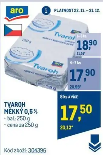Makro TVAROH MĚKKÝ 0,5% nabídka