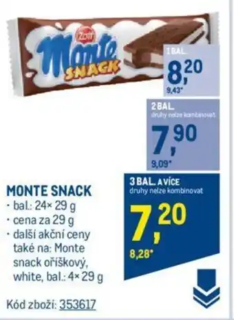 Makro MONTE SNACK nabídka