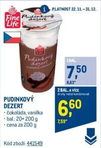 Makro PUDINKOVÝ DEZERT nabídka
