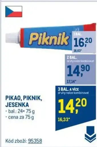 Makro PIKAO, PIKNIK, JESENKA nabídka
