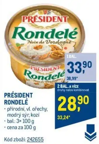 Makro PRÉSIDENT RONDELÉ nabídka