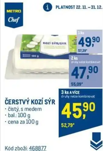 Makro ČERSTVÝ KOZÍ SÝR nabídka