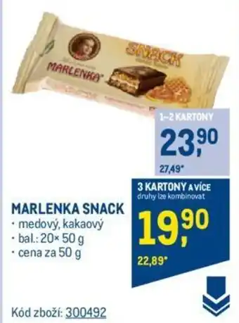 Makro MARLENKA SNACK nabídka