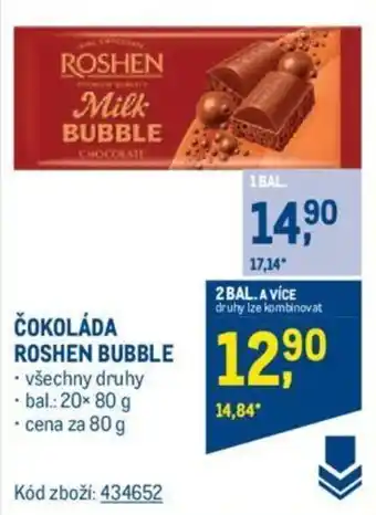 Makro ČOKOLÁDA ROSHEN BUBBLE nabídka