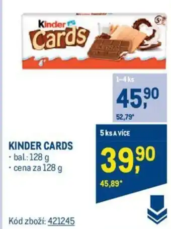 Makro KINDER CARDS nabídka
