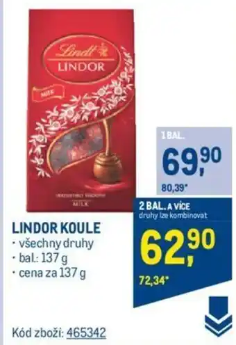 Makro LINDOR KOULE nabídka