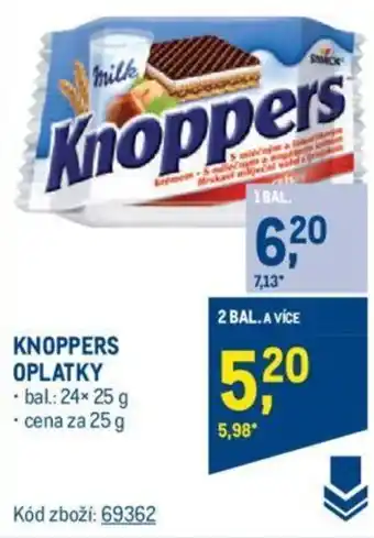 Makro KNOPPERS OPLATKY nabídka