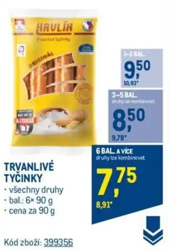 Makro TRVANLIVÉ TYČINKY nabídka