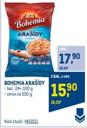 Makro BOHEMIA ARAŠÍDY nabídka