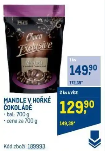 Makro MANDLE V HORKÉ ČOKOLÁDĚ nabídka
