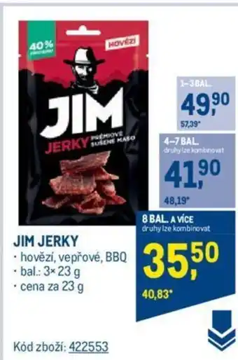 Makro JIM JERKY nabídka
