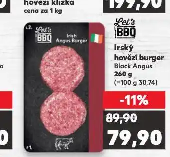Kaufland Irský hovězí burger nabídka