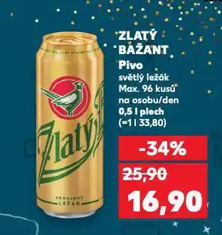 Kaufland Pivo zlatý bažant nabídka
