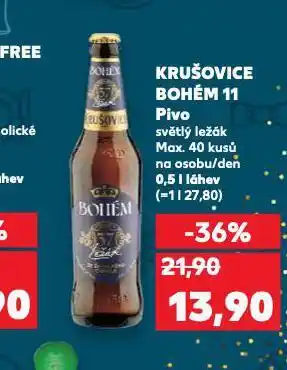 Kaufland Pivo krušovice bohém nabídka