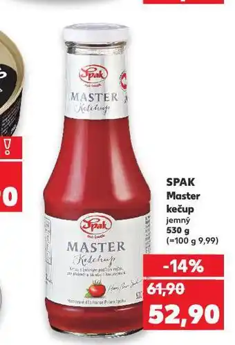 Kaufland Spak master kečup nabídka