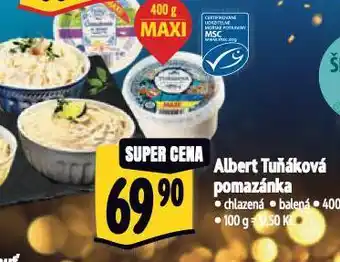 Albert Tuňáková pomazánka nabídka