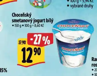 Albert Choceňský smetanový jogurt nabídka