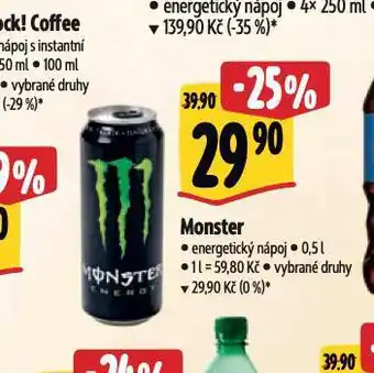 Albert Monster energy drink nabídka