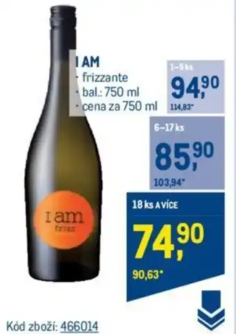 Makro I AM frizzante nabídka