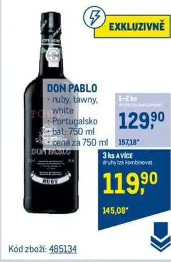Makro DON PABLO nabídka