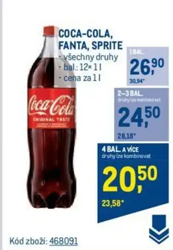 Makro COCA-COLA, FANTA, SPRITE nabídka