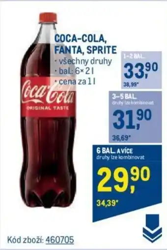 Makro COCA-COLA, FANTA, SPRITE nabídka