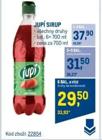 Makro JUPÍ SIRUP nabídka