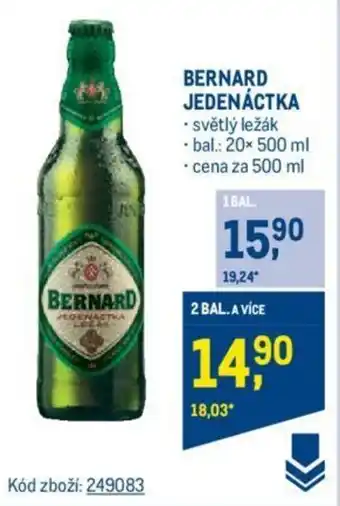 Makro BERNARD JEDENÁCTKA nabídka