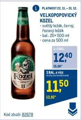 Makro VELKOPOPOVICKÝ KOZEL nabídka