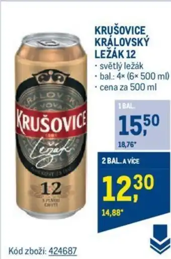 Makro KRUŠOVICE KRÁLOVSKÝ LEŽÁK 12 nabídka