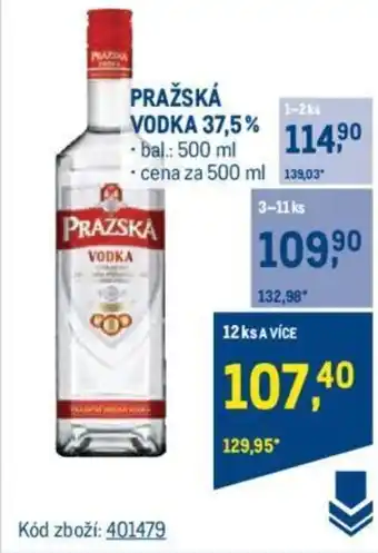 Makro PRAŽSKÁ VODKA 37,5% nabídka