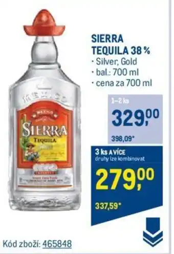 Makro SIERRA TEQUILA 38% nabídka