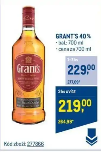 Makro GRANT'S 40% nabídka